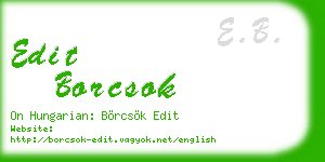 edit borcsok business card